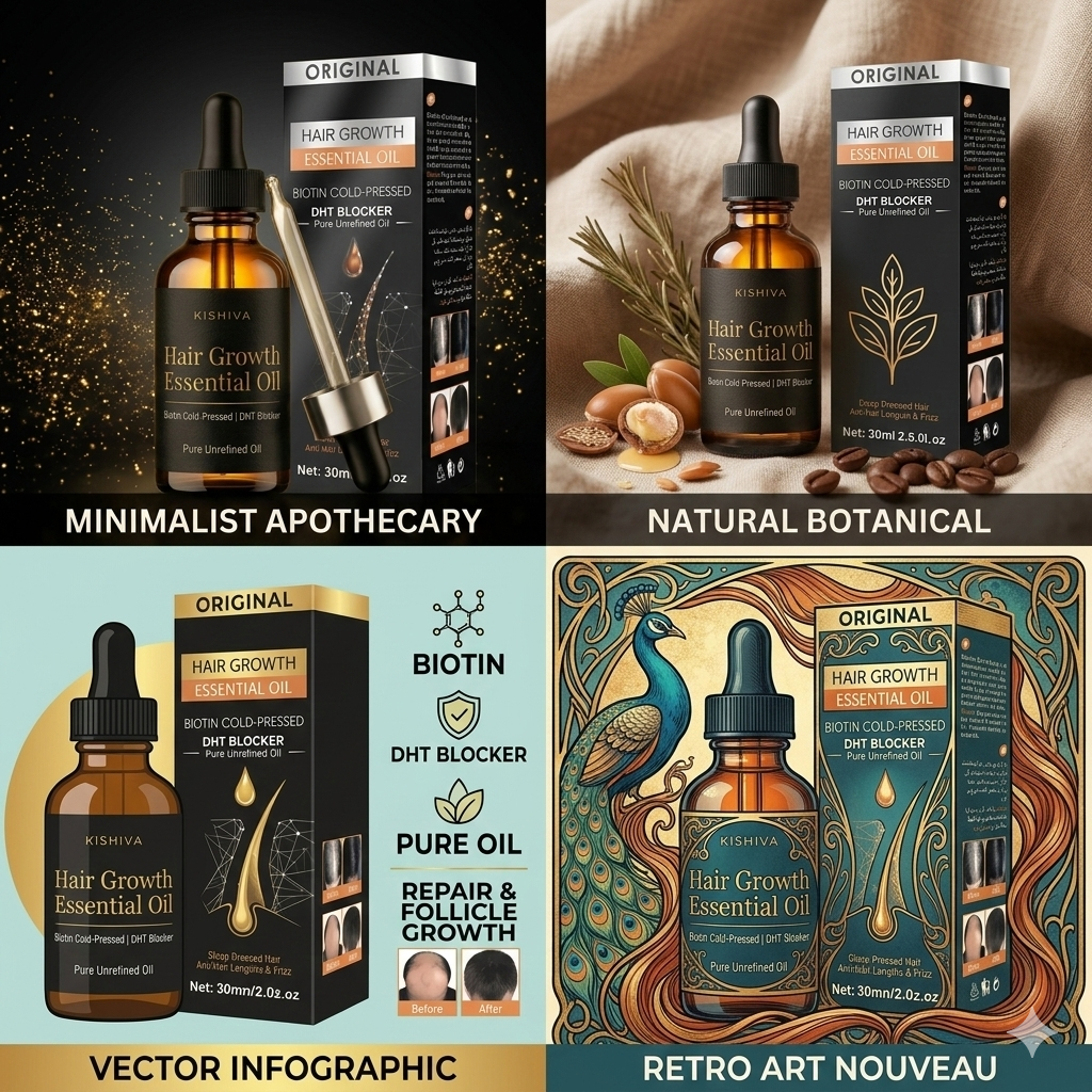 Kishiva Hair Growth Essential Oil – Biotin & DHT Blocker